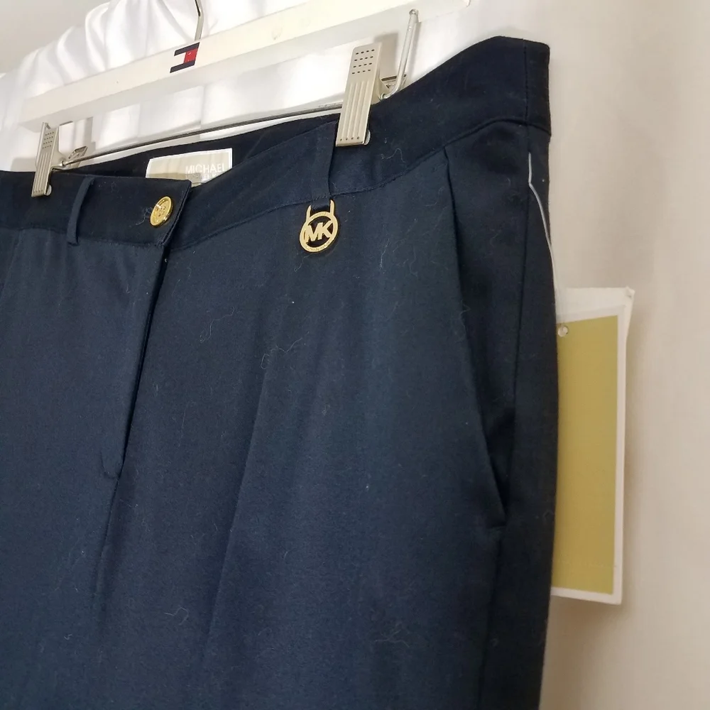 Michael by Michael Kors Navy Pants Size 8 NWT - Picture 7 of 12